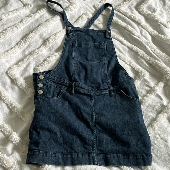 Maternity denim overall dress - Picture 1 of 4